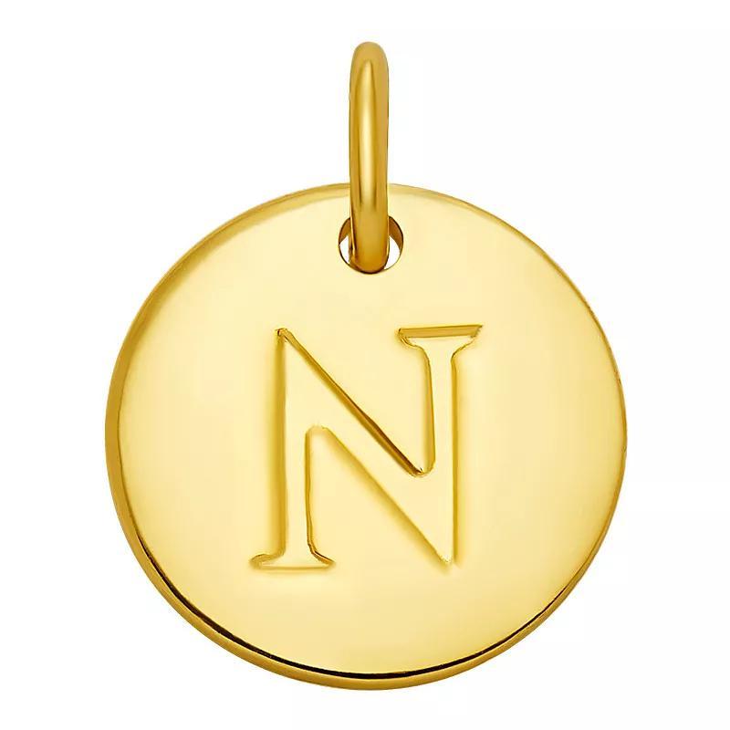 PRIMROSE Sterling Silver Letter Disc Charm, Women's, Sterling Silver N Product Image