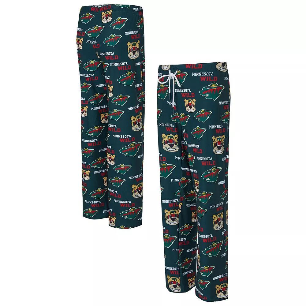 Women's Concepts Sport Green Minnesota Wild Zest Allover Print Knit Pants, Size: Medium Product Image