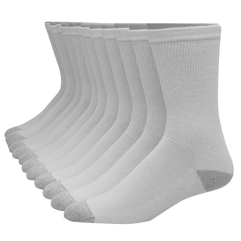Hanes Ultimate Men's 12-Pack Soft & Durable Crew Socks, Size: 12-14, White Product Image