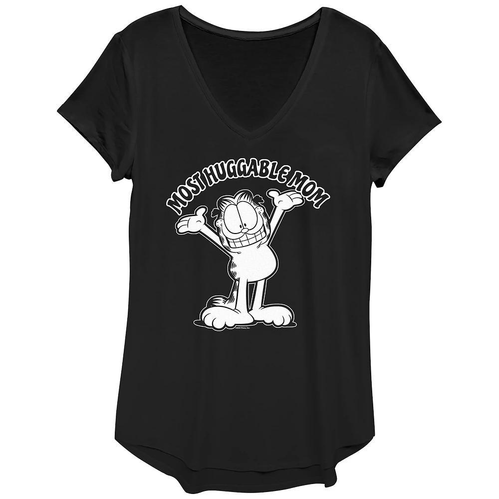 Womens Garfield Most Huggable Mom Graphic Tee Product Image