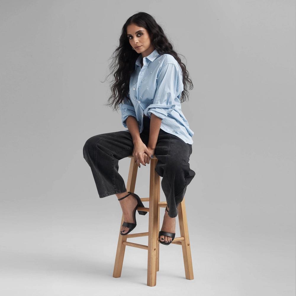 Women's Mid-Rise Barrel Leg Jeans - Future Collective Product Image