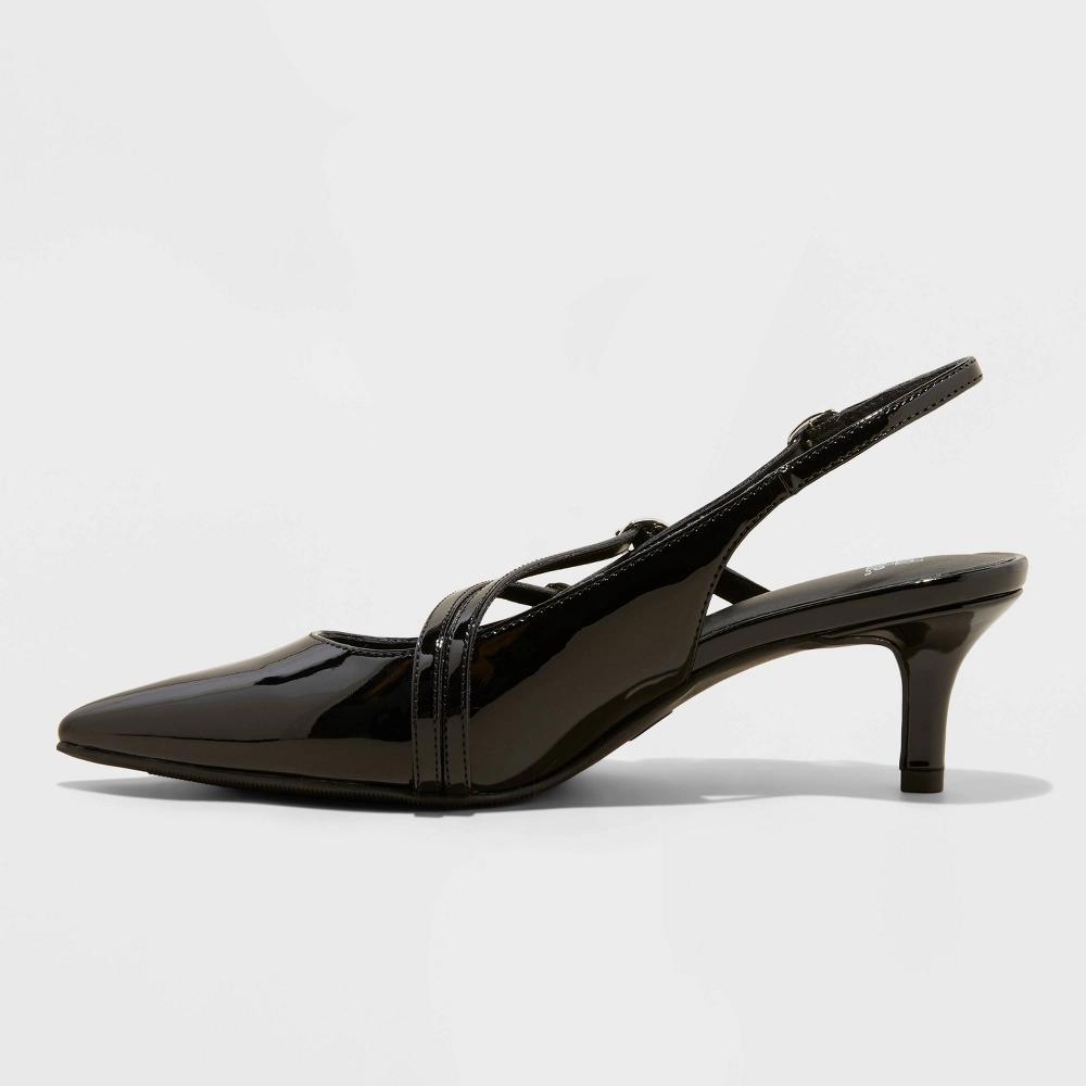 Women's Sasha Buckle Slingback Kitten Heels with Memory Foam Insole - Wild Fable™ Product Image
