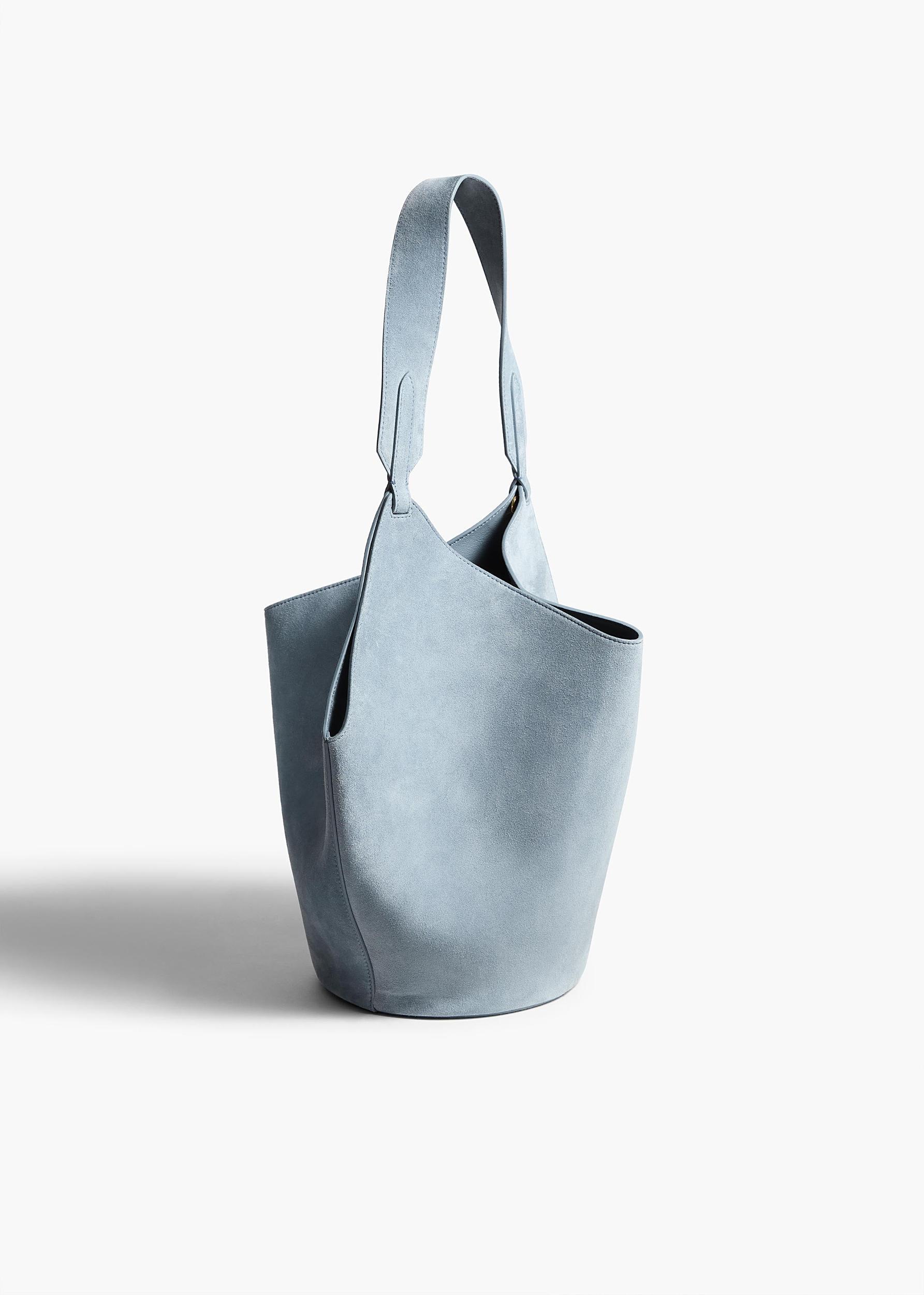 Small Lotus Tote in Lead Suede Product Image