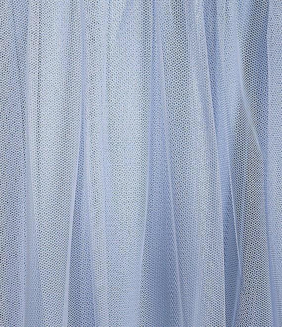 Pear Culture Tie Sleeveless Embroidered Mesh Dress Product Image