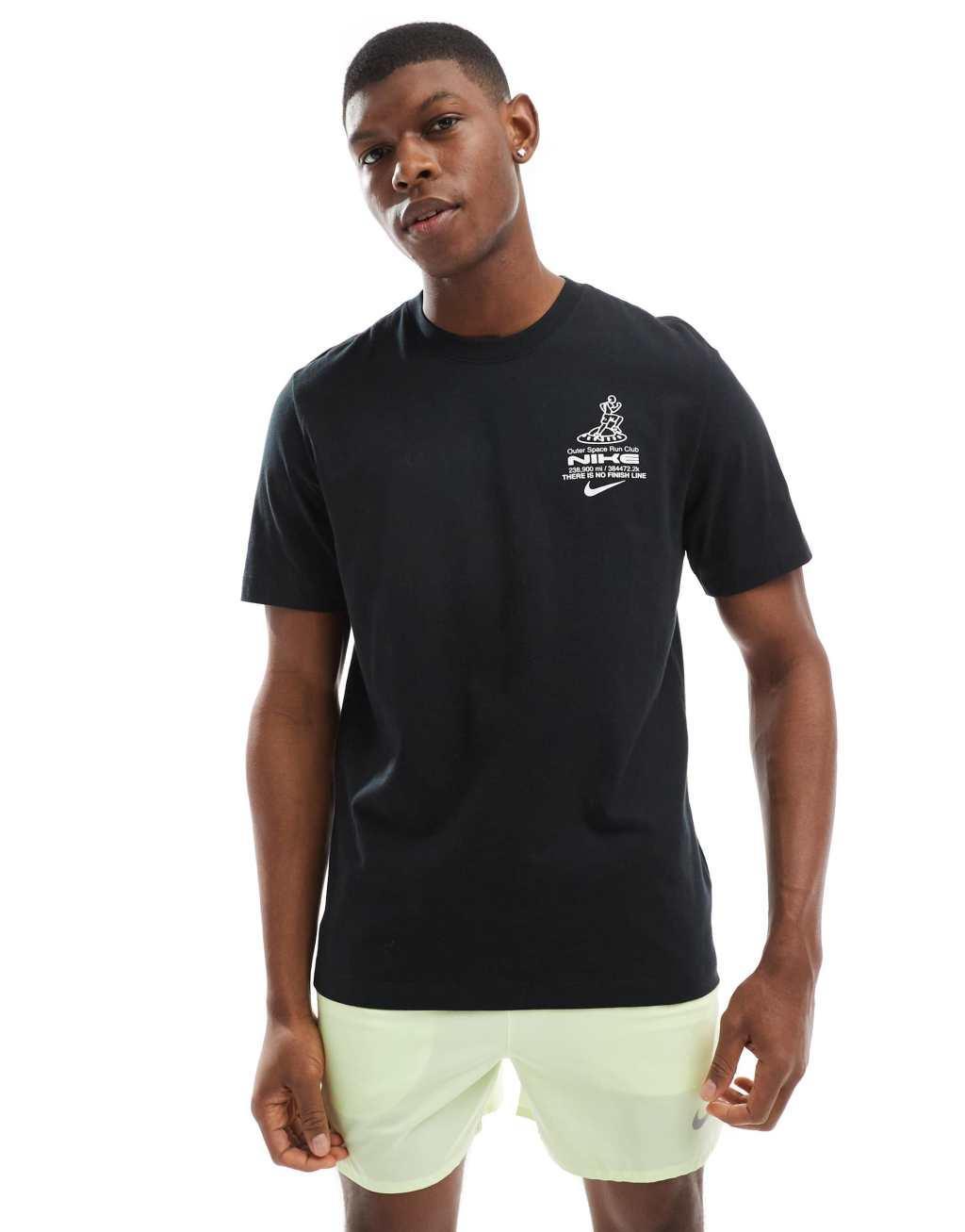 Nike Running IYKYK graphic T-shirt in black Product Image