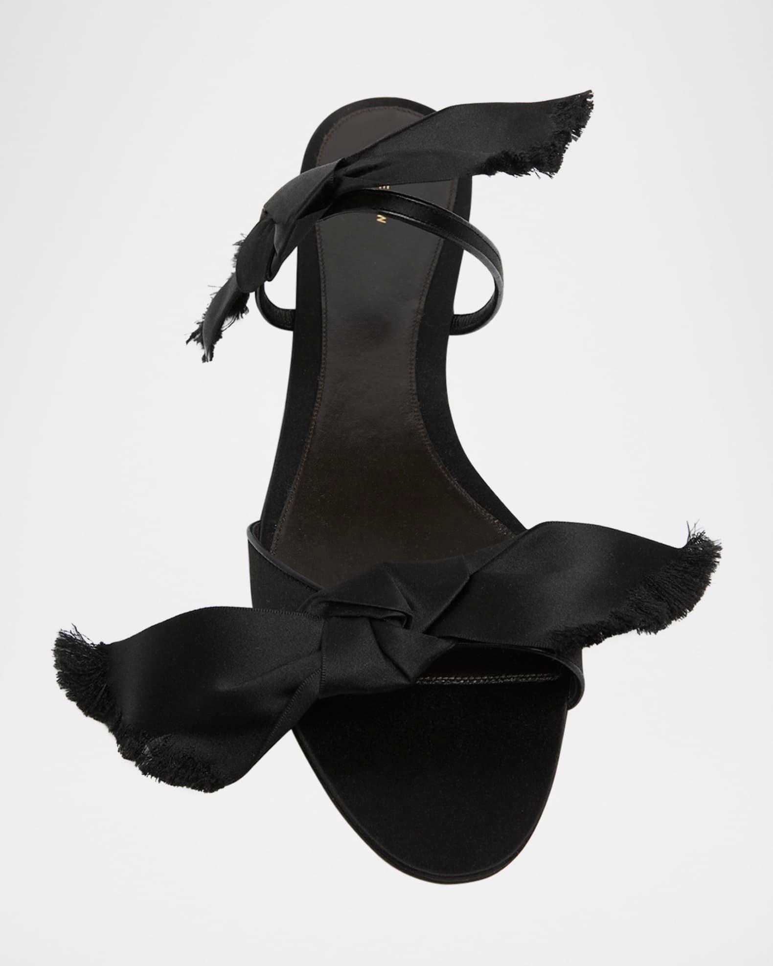 Vika Silk Knot Flat Slide Sandals Product Image