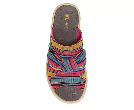 LifeStride Smile Women's Washable Wedge Slide Sandals, Size: 10, Elemental Blue Product Image