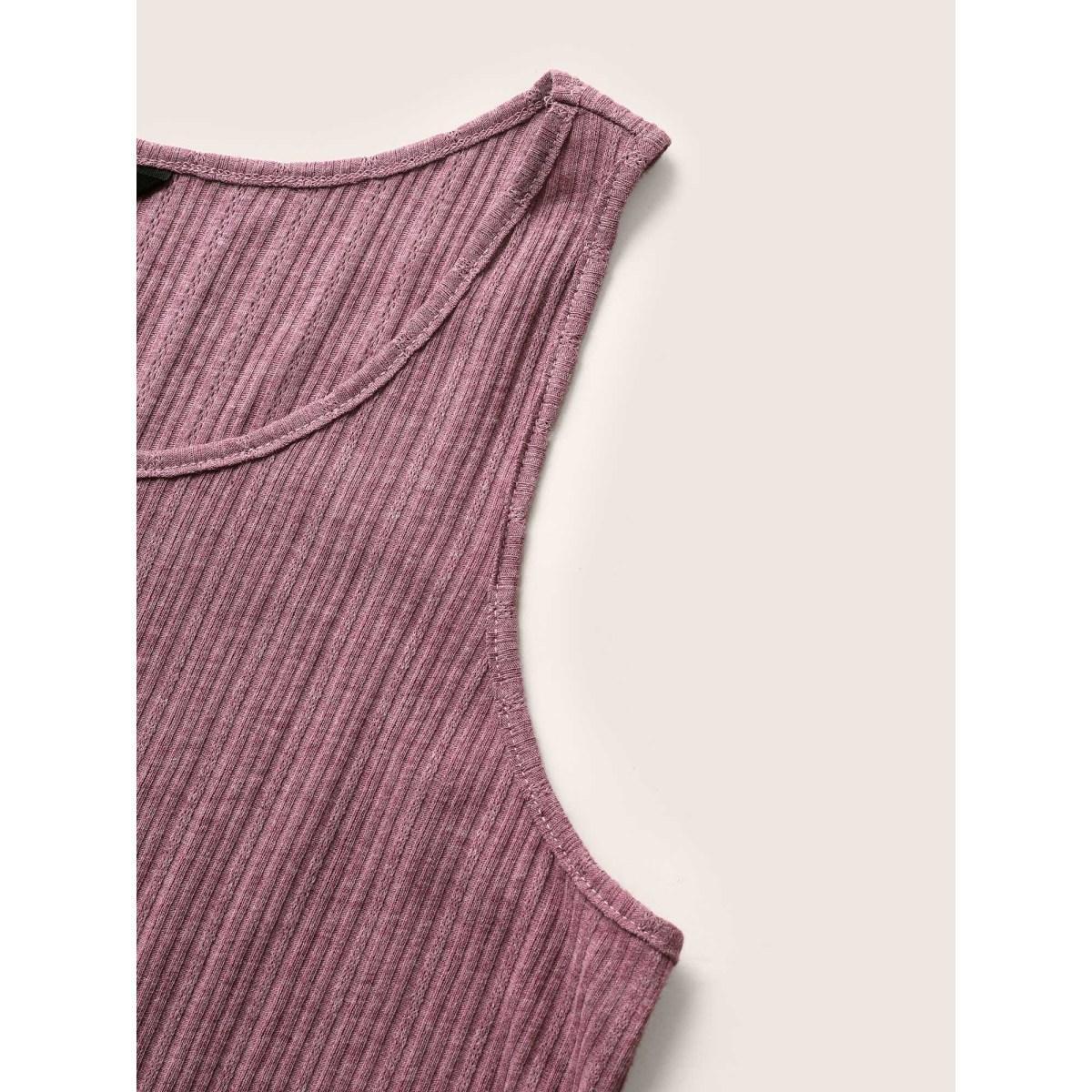 Plus Size Texture Patchwork Ruffles Drawstring Loungewear Set Women DustyPink Texture Sleeveless Non Lounge Loungewear Sets BloomChic 12/L Product Image
