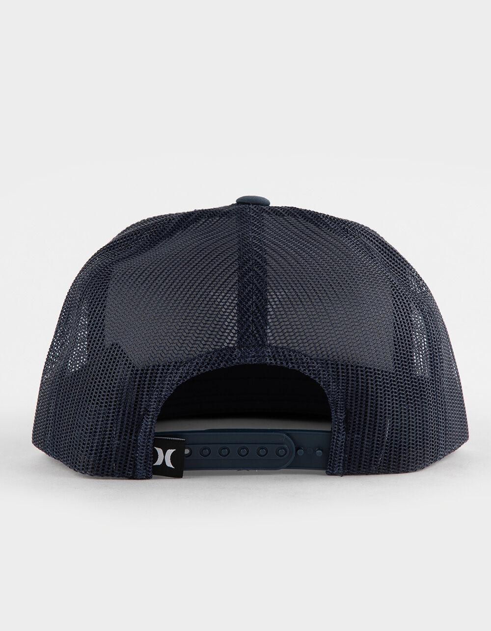 HURLEY Icon Solid Flat Trucker Hat - NAVY Product Image