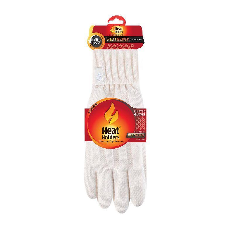 Women's Heat Holders Heatweaver Lined Cable Knit Gloves, Size: Small-Medium, Buttercream Product Image