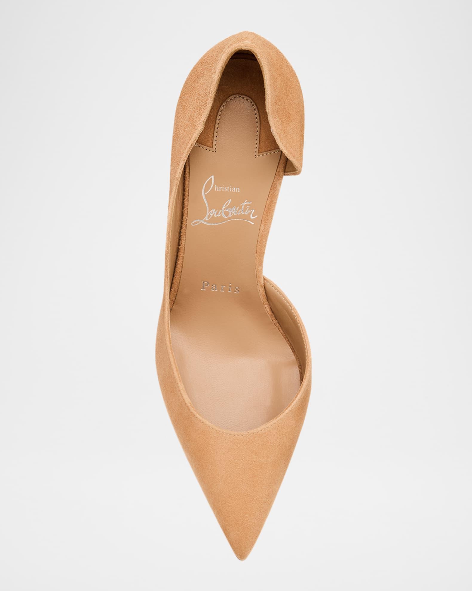 Iriza Suede Half-d'Orsay Red Sole Pumps Product Image