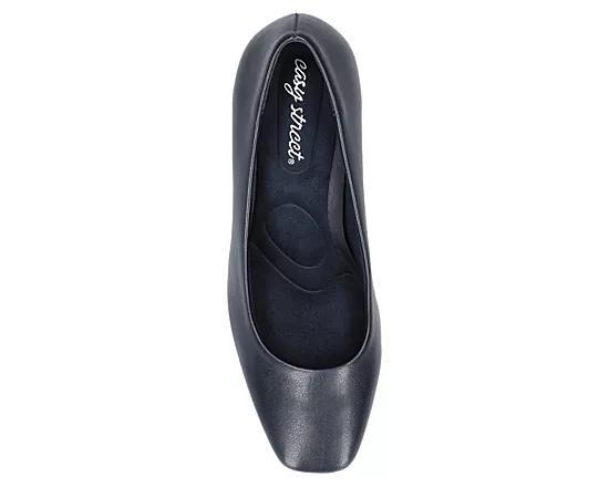 Easy Street Poet Women's Square Toe Pumps, Size: 10 Wide, Blue Product Image