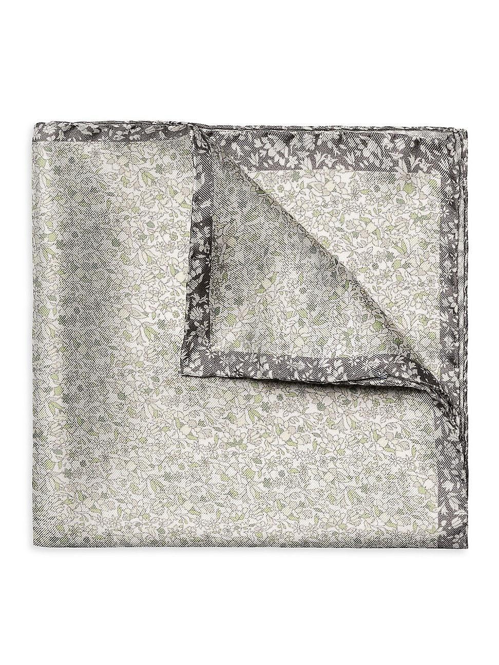 Mens Silk Floral Pocket Square Product Image