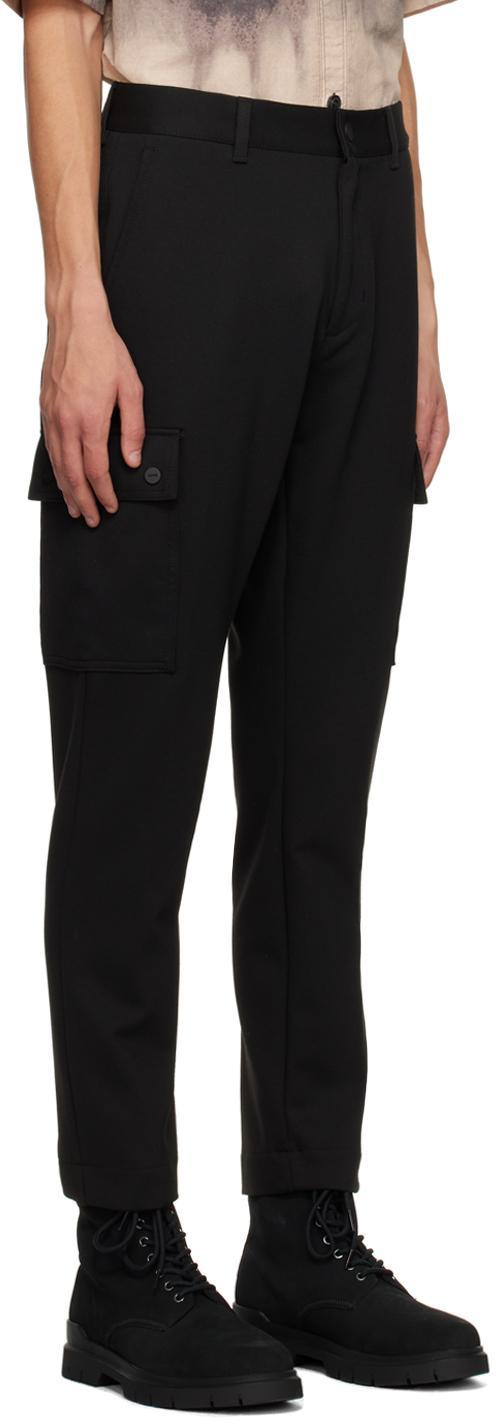 HUGO BOSS Black Pocket Cargo Pants In 001 Black Product Image