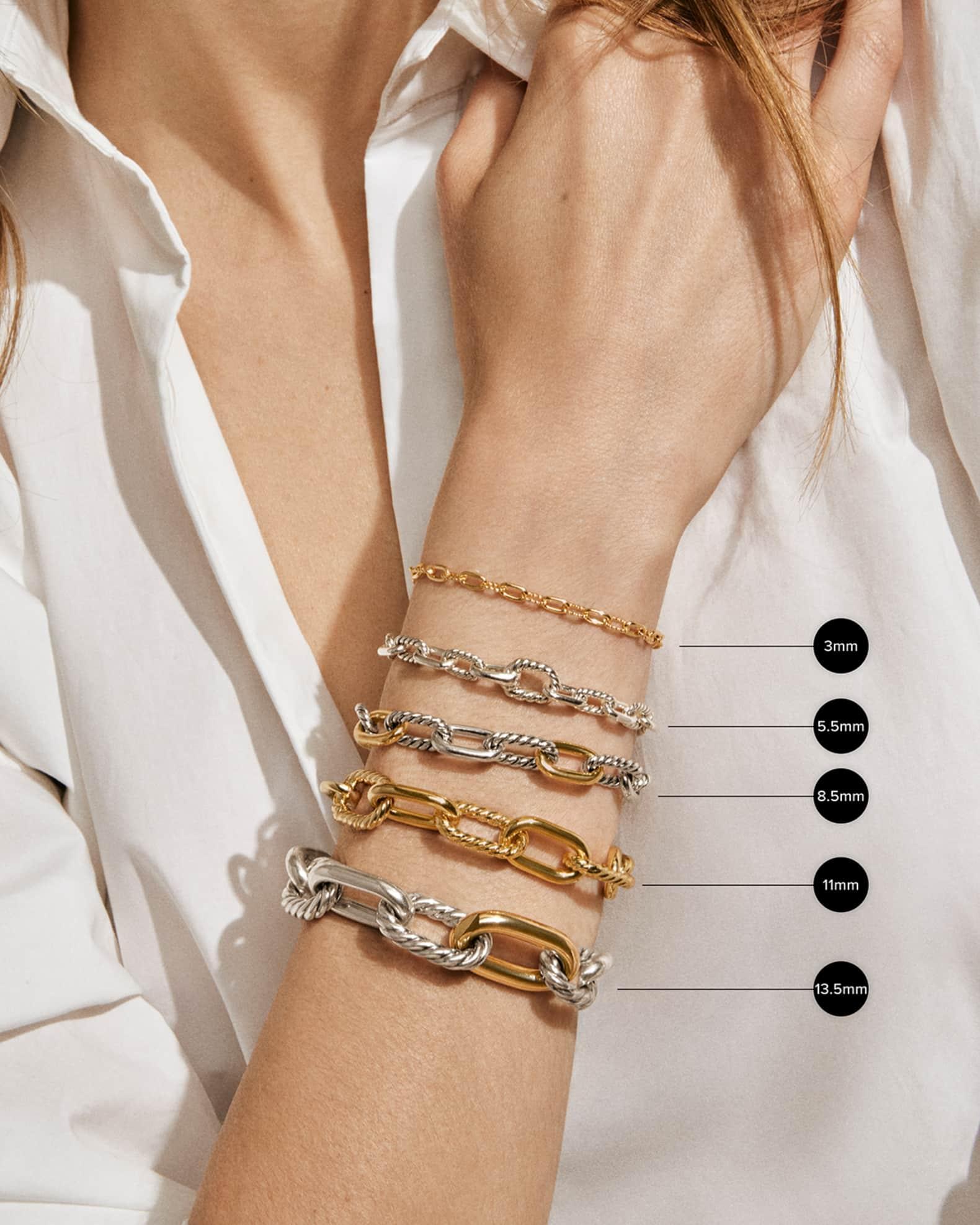Cable Flex Center Station X Bracelet with Diamonds in Silver, 4mm Product Image
