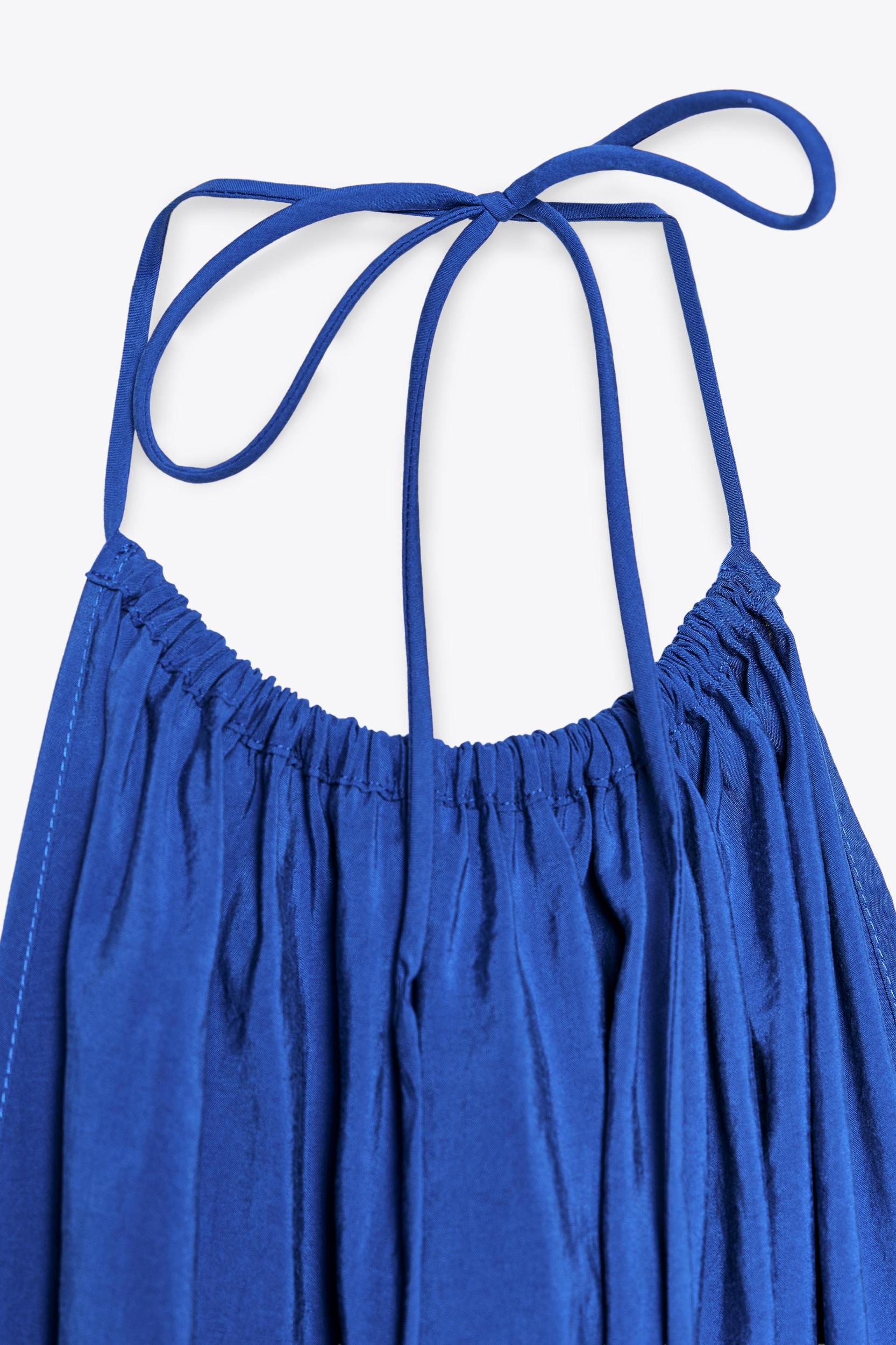 FLOWY HALTER MIDI DRESS Product Image