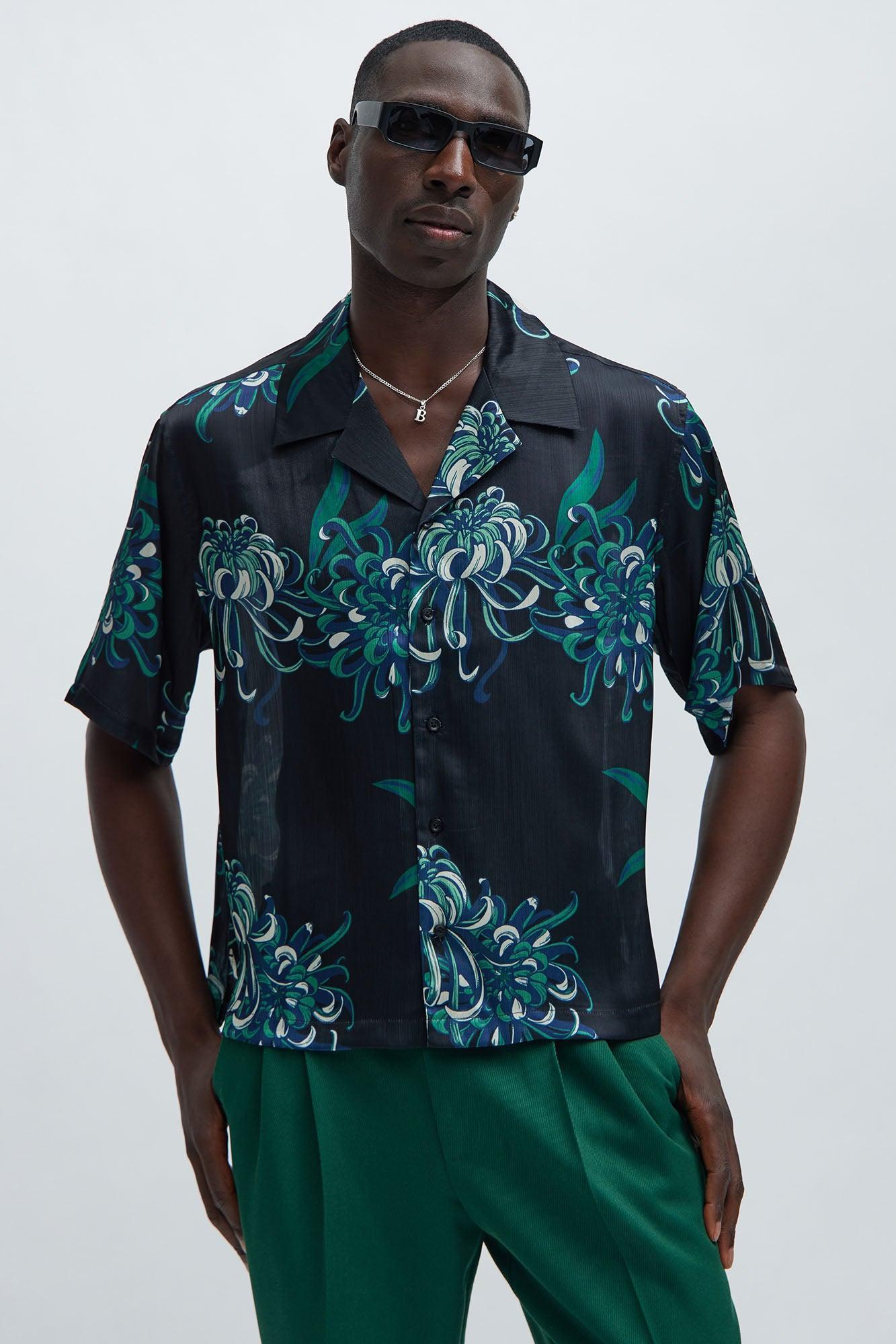 Dark Mums Floral Boxy Shirt - Black/combo Product Image