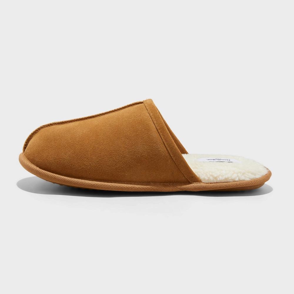 Men's Alex Genuine Suede Scuff Slippers - Goodfellow & Co™ Chestnut Product Image