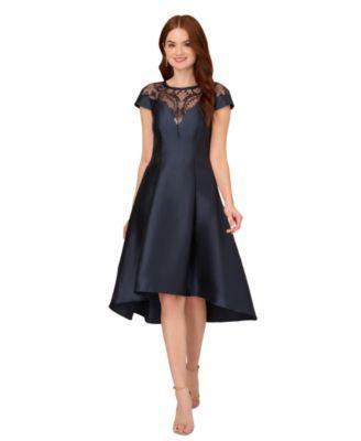Adrianna Papell Womens Mikado High-Low Party Dress Product Image