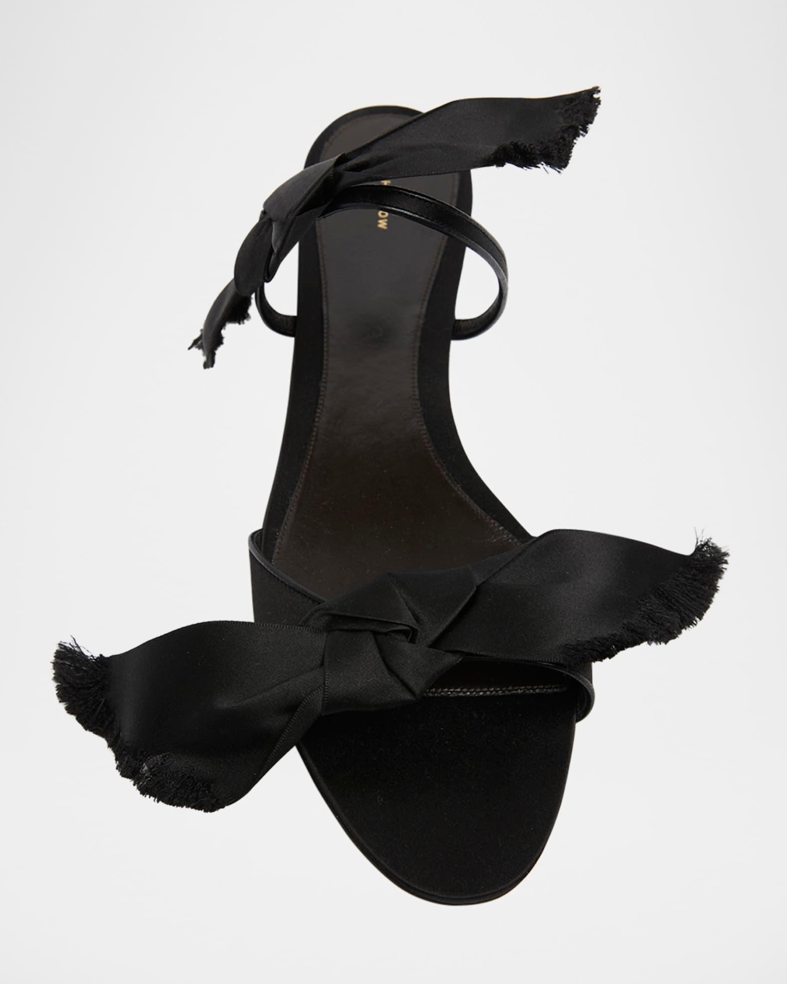 Vika Silk Knot Flat Slide Sandals Product Image