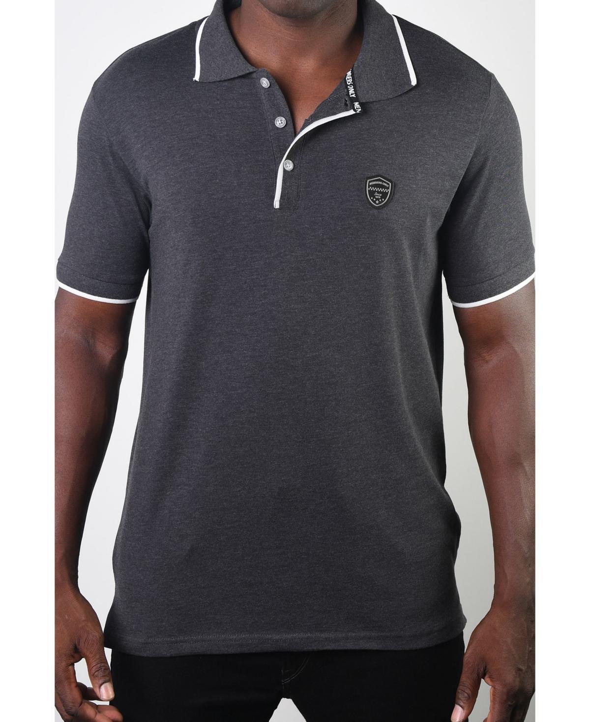 Members Only Mens Basic Short Sleeve Logo Botton Polo Product Image