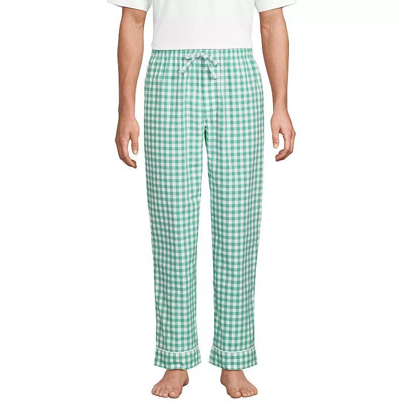 Men's Lands' End Essential Pajama Pants, Size: Medium, Gray Mist Sails Product Image