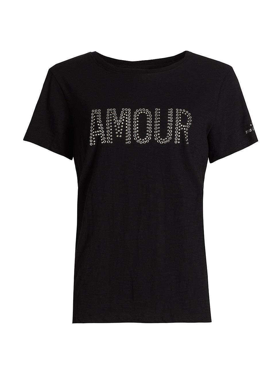 Womens Armour Studded T-Shirt Product Image