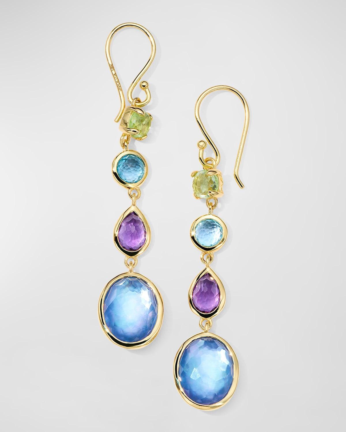 Ippolita 18K Yellow Gold Rock Candy Multi Gemstone Linear Drop Earrings Product Image