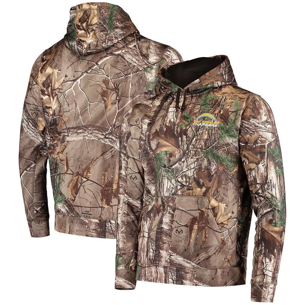 Men's Dunbrooke Realtree Camo Los Angeles Chargers Circle Champion Tech Fleece Pullover Hoodie, Size: Medium, Green Product Image