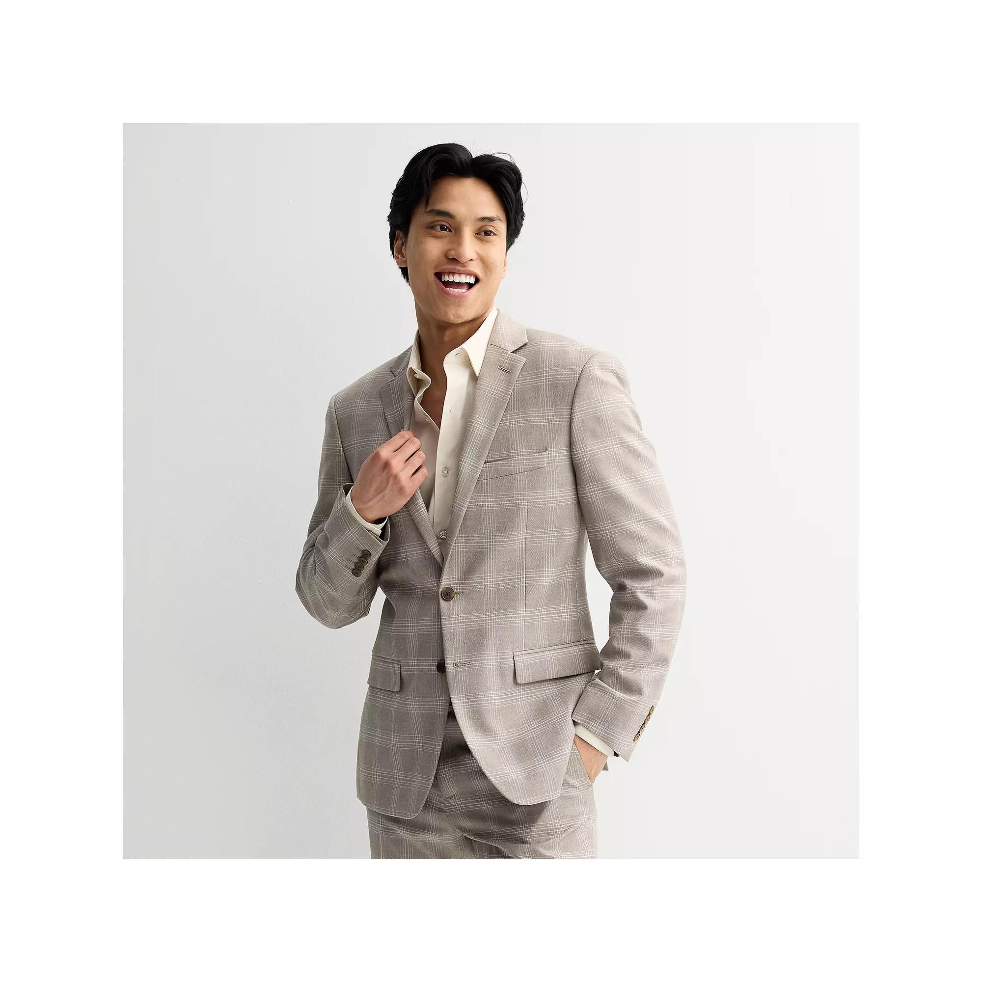 Men's Apt. 9® Premier Flex Performance Extra-Slim Washable Suit Jacket, Size: 40 Short, Plaid Product Image