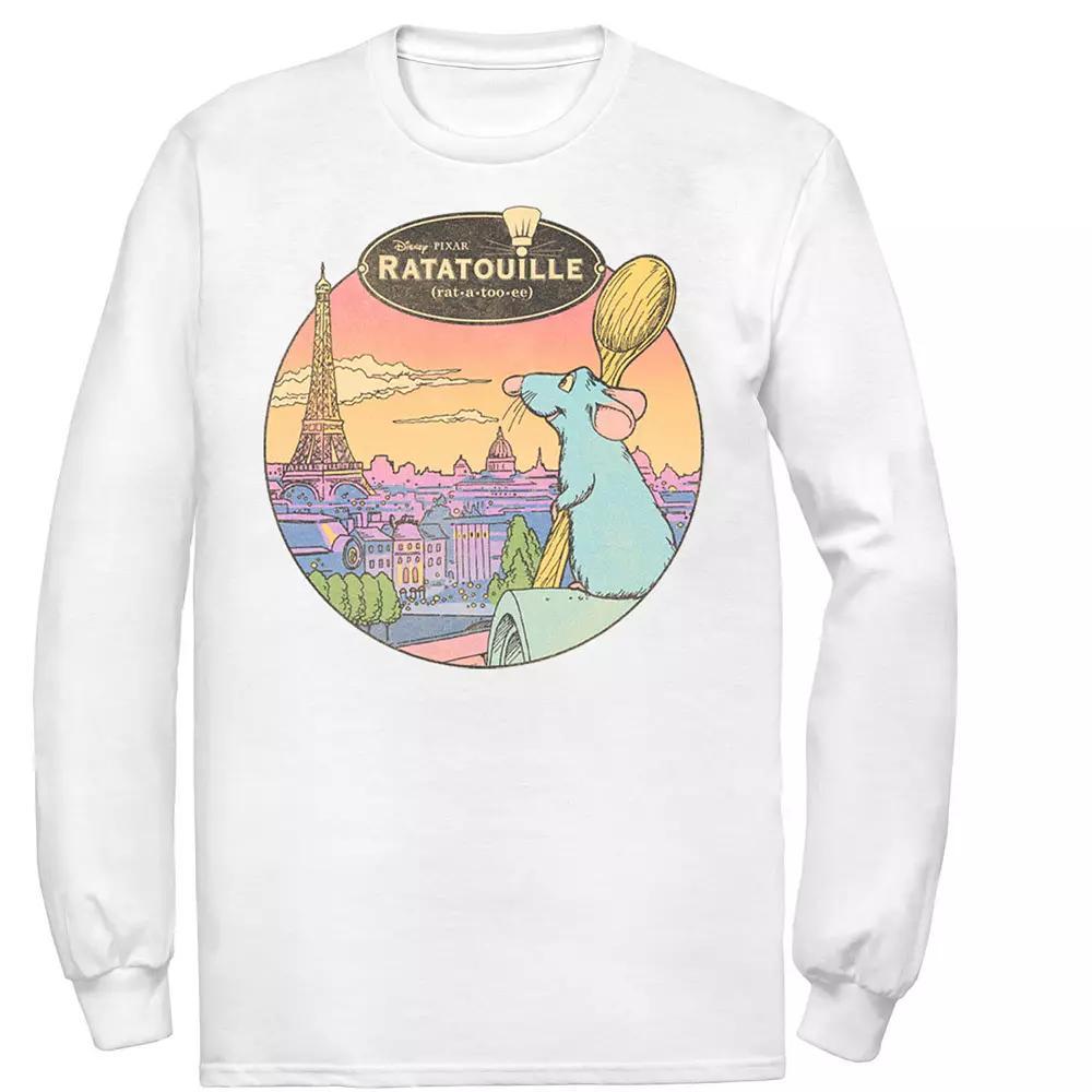 Disney / Pixar's Ratatouille Men's Over Look Paris Tee, Size: 3XL, White Product Image