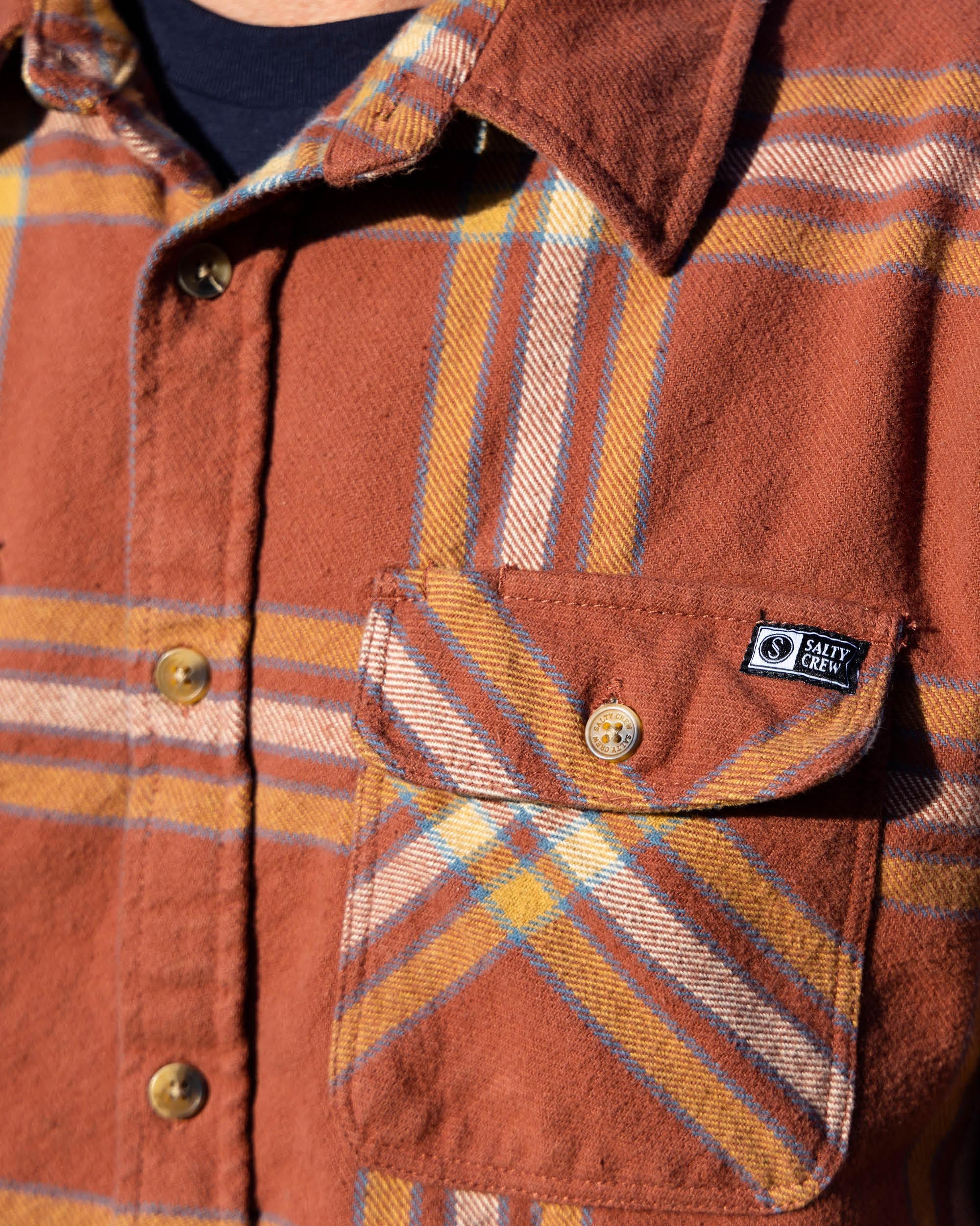 Landfall Ls Flannel - Brick Red Product Image