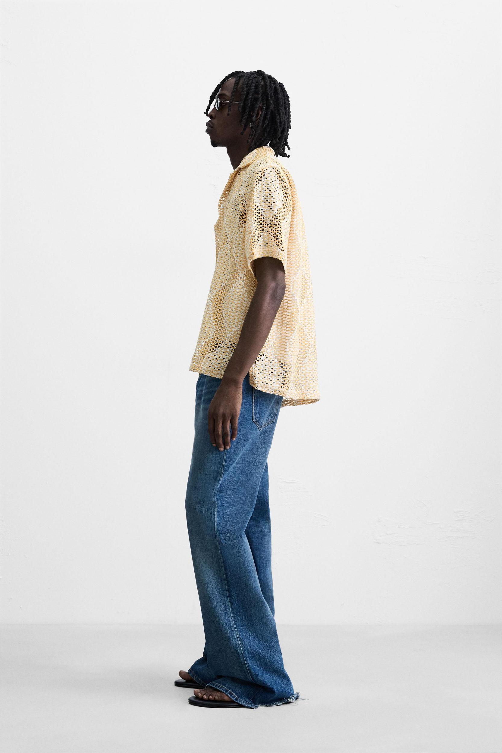TEXTURED CROCHET SHIRT Product Image