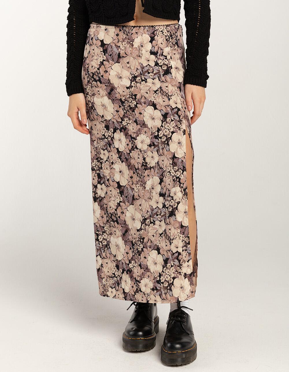 FULL TILT Low Rise Womens Maxi Skirt - BLACK COMBO Product Image