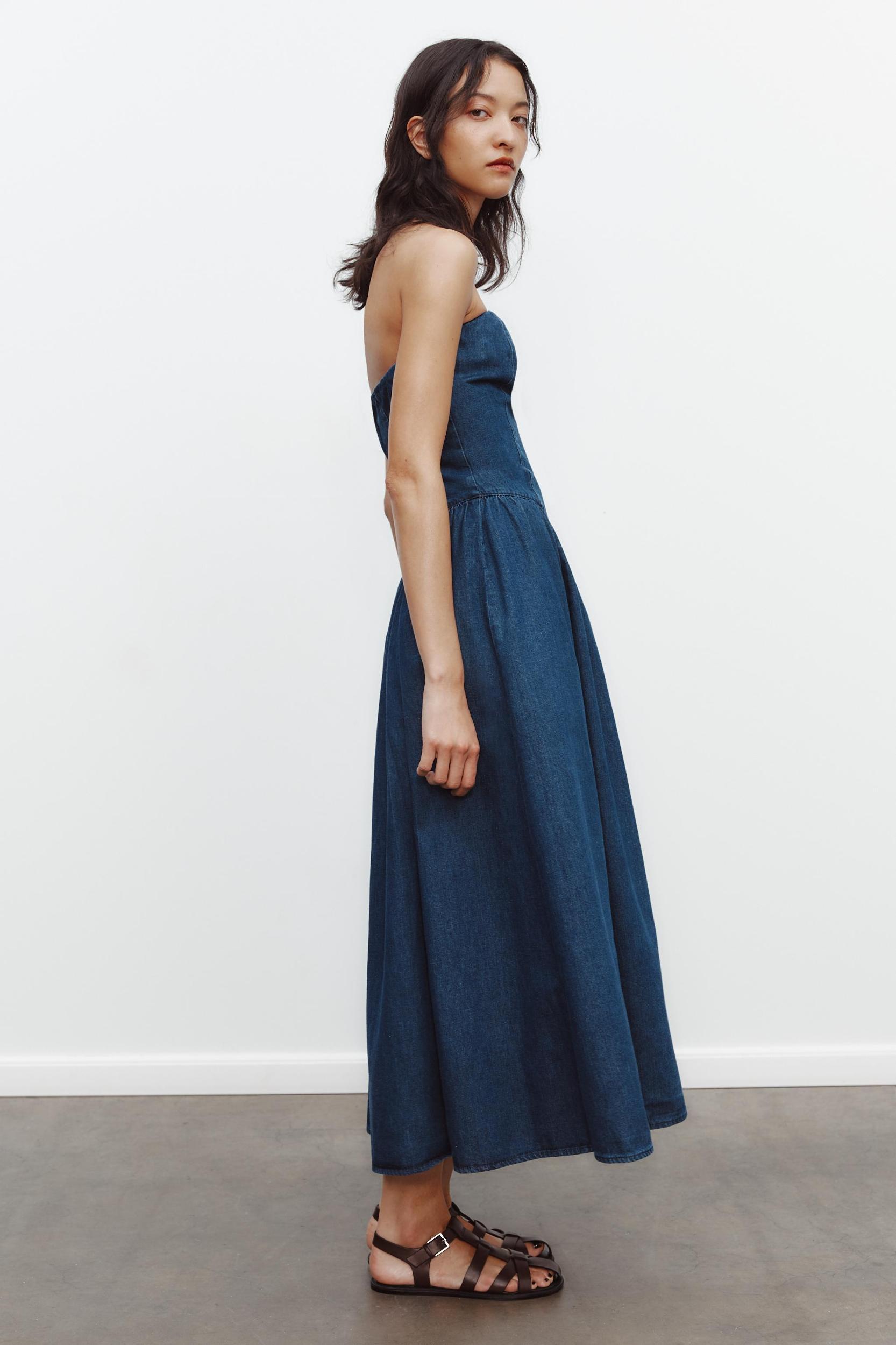 TRF DENIM MIDI DRESS Product Image