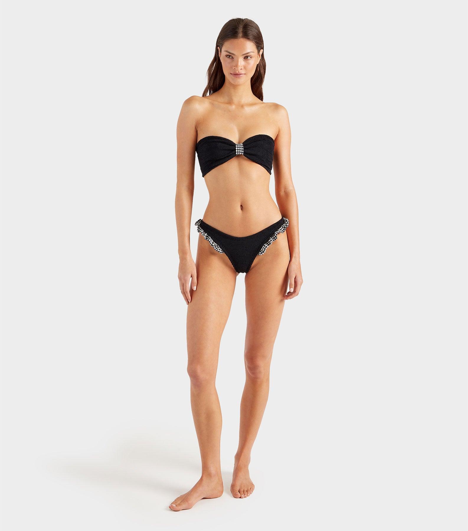 Jean Bikini - Black Gingham Product Image