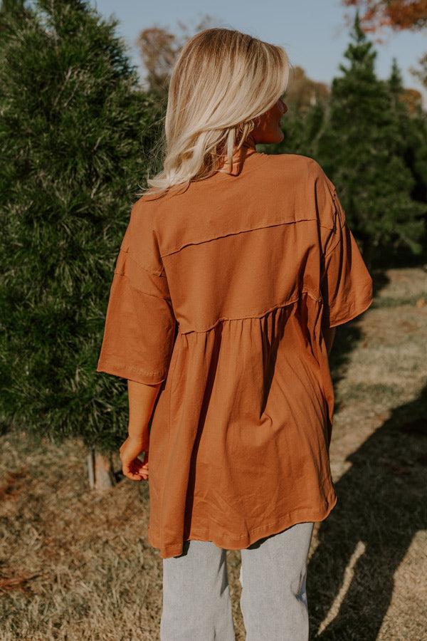 Lovely Tokens Mini Tunic Dress In Rust Product Image