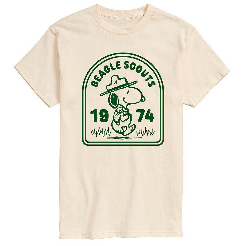 Men's Peanuts Beagle Scouts Badge Graphic Tee, Size: Large, White Product Image
