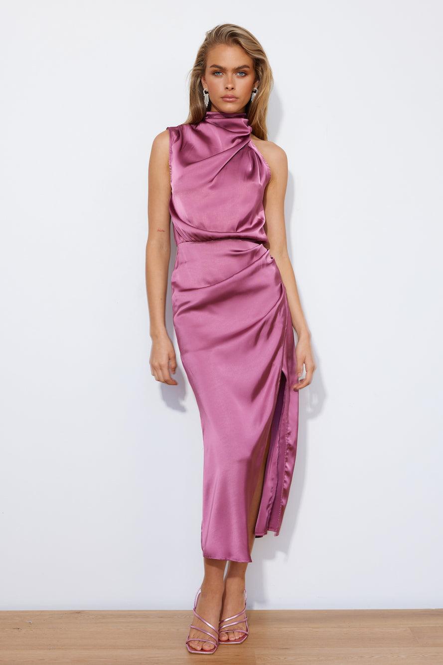 Cocktail Party Midi Dress Pink Product Image