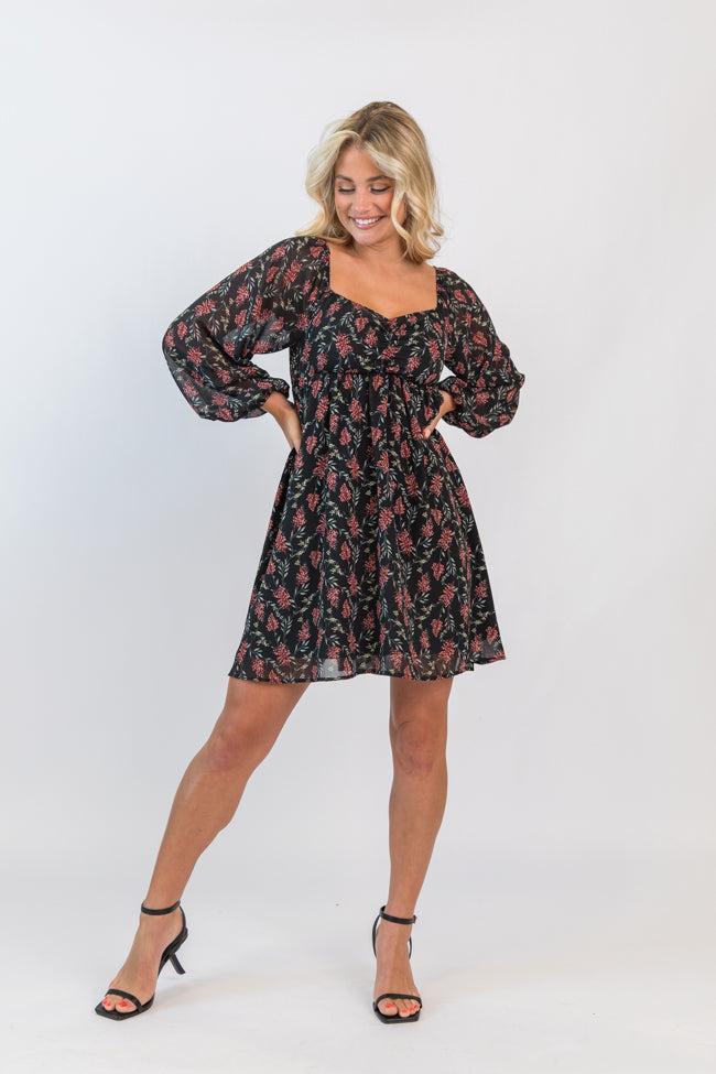 Missing Out Printed Sweetheart Mini Dress FINAL SALE Product Image