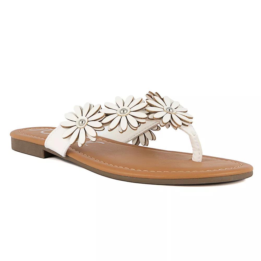 sugar Finnesse Women's Thong Sandals, Size: 6.5, Black Product Image