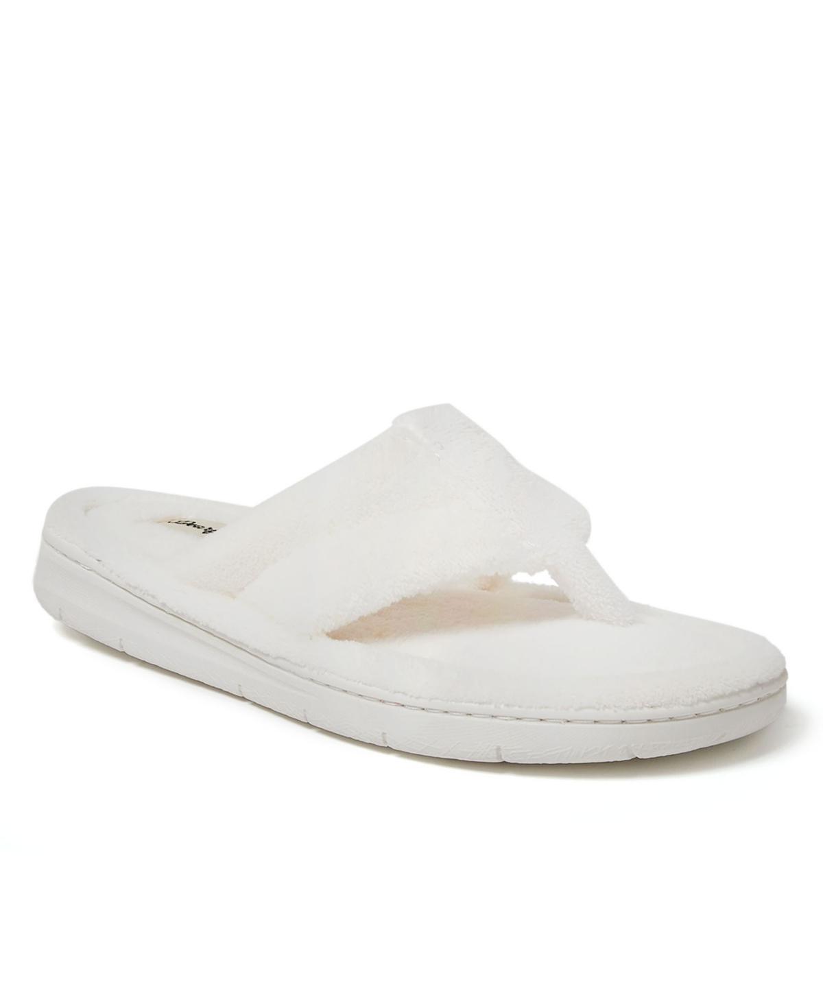 Women's Dearfoams Wrenley Terry Thong Slippers, Size: XL, Muslin Product Image