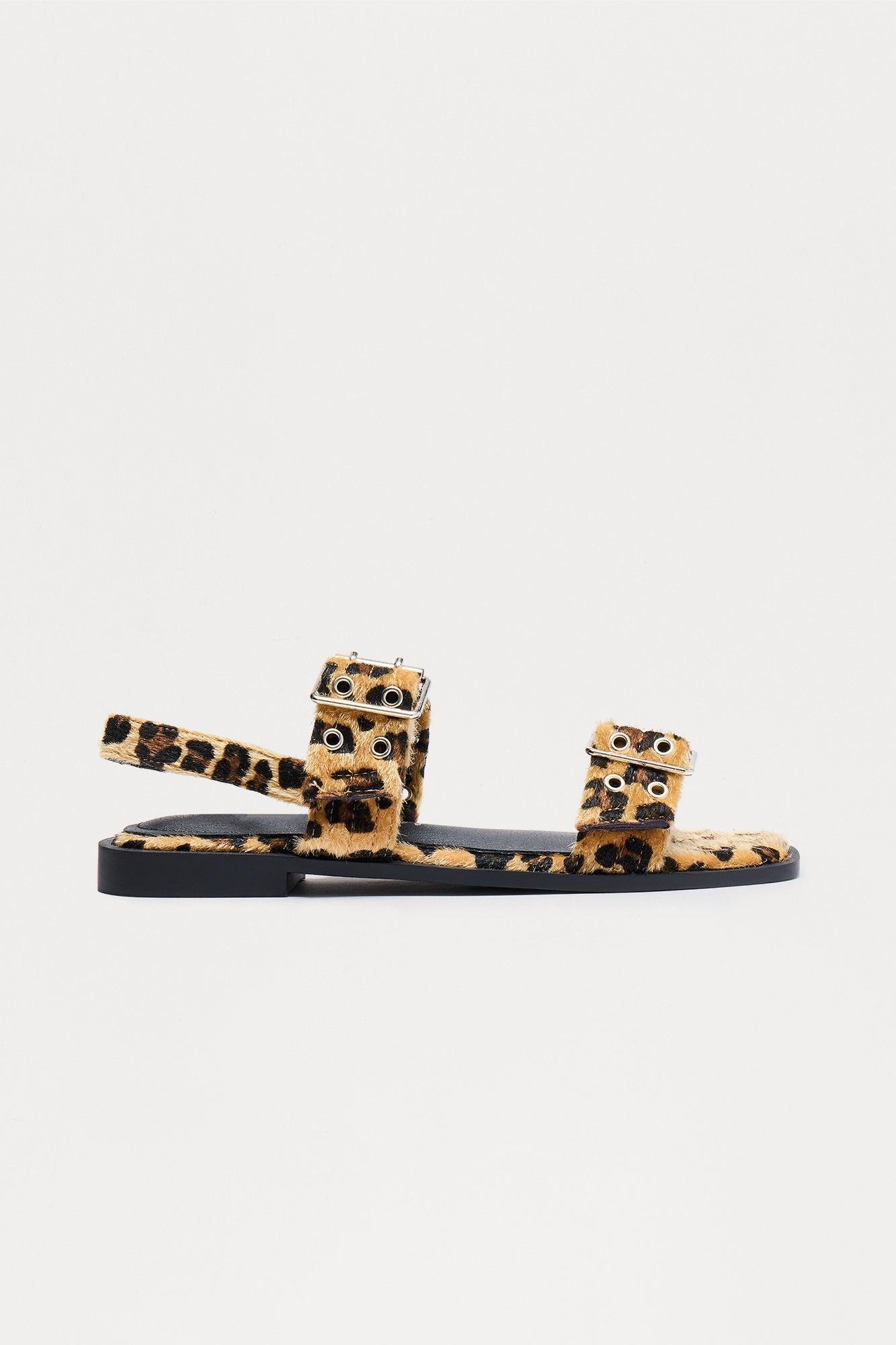 Dolen Buckle Slingback Sandals - Leopard Product Image