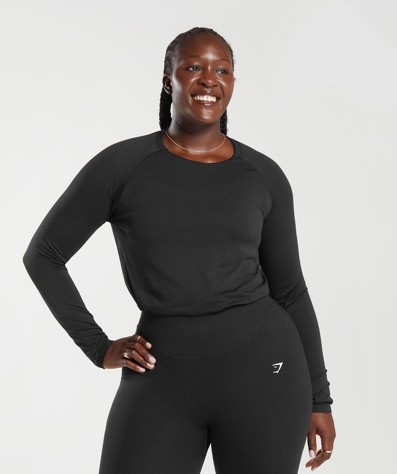 Sweat Seamless Long Sleeve Crop Top Product Image