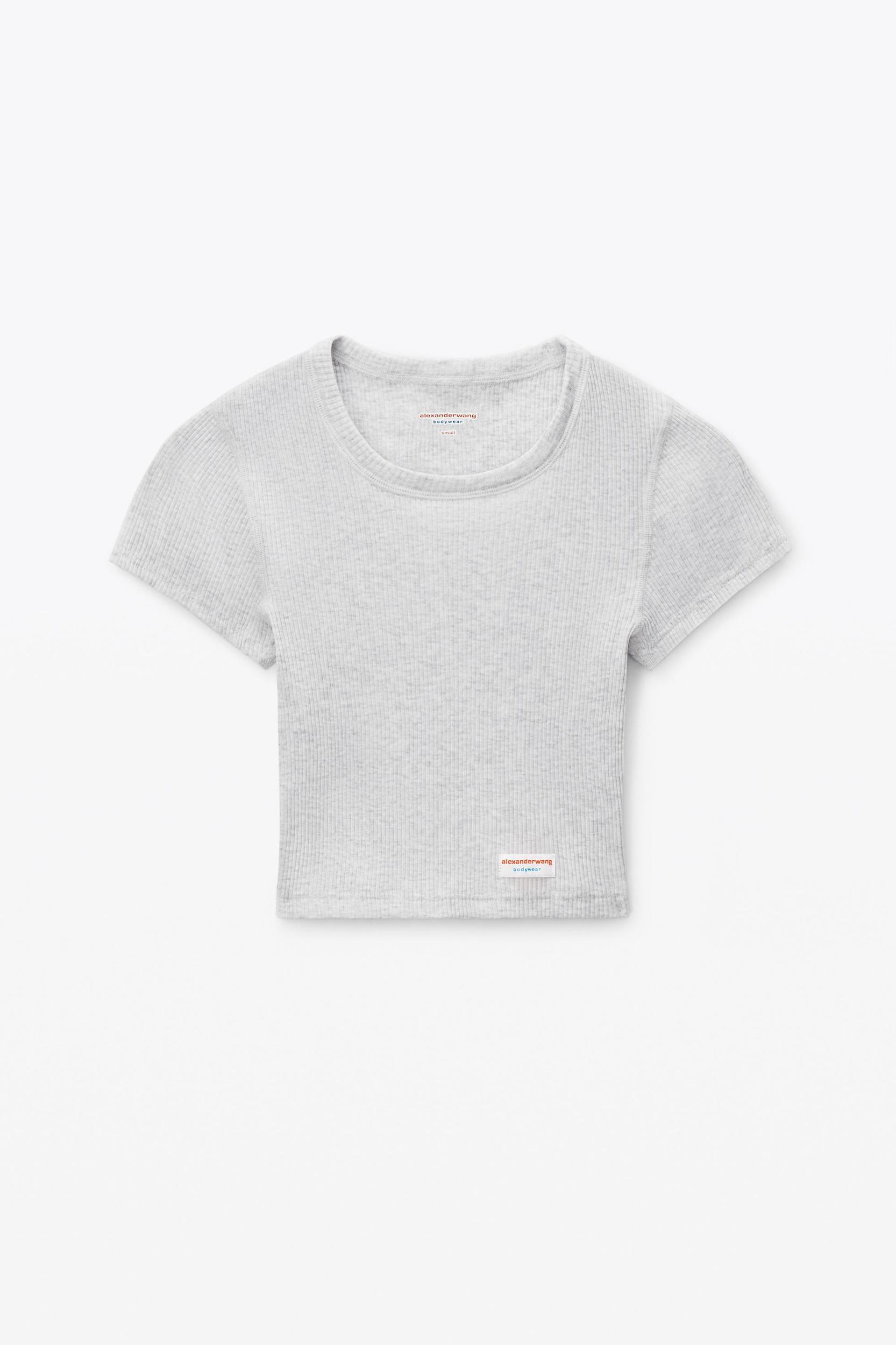 Short-sleeve Loungewear Dress In Ribbed Cotton Product Image
