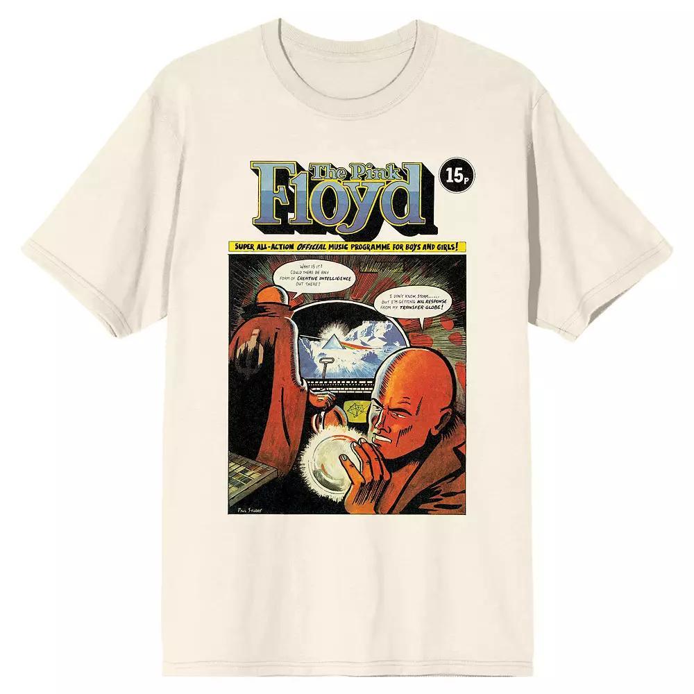 Men's Pink Floyd Comic Crew Neck Tee, Size: Medium, Off White Product Image