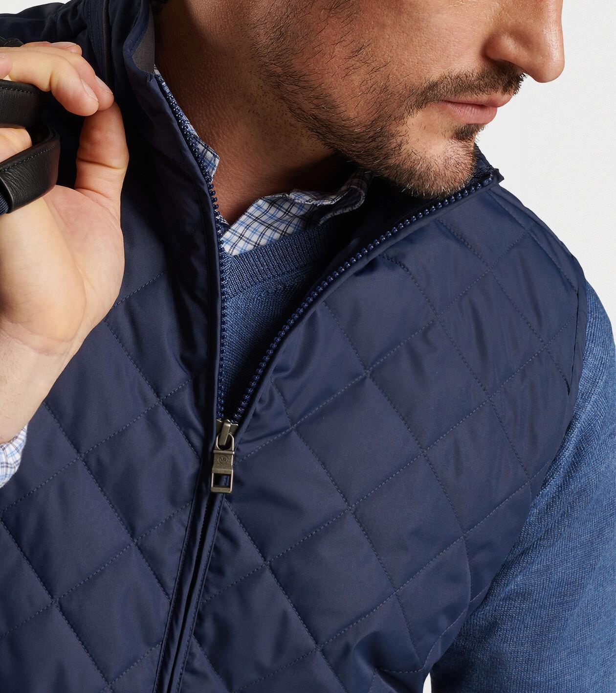 Peter Millar Mens Essex Vest | Color: Navy | Size: S Product Image