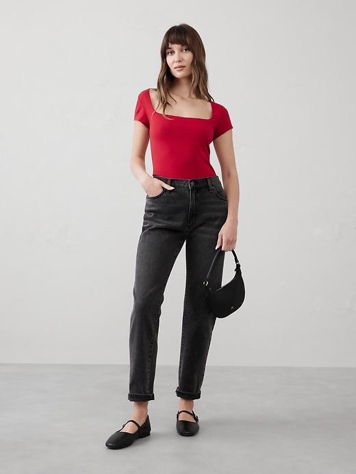 Soft Stretch Square-Neck T-Shirt Product Image
