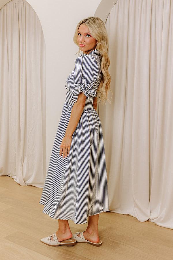 Pier My Way Stripe Midi Dress Product Image