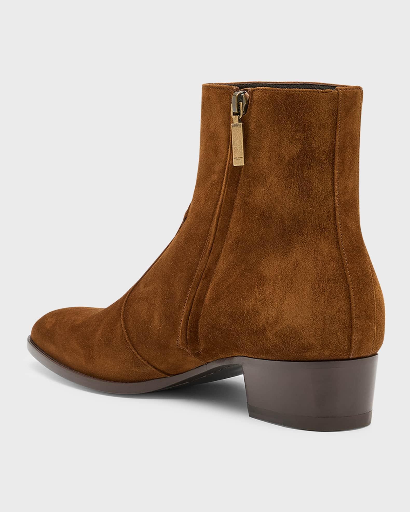 Men's Wyatt 40 Suede Zip Ankle Boots Product Image